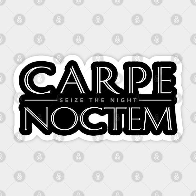 Latin Quote: Carpe Noctem (Seize The Night) Sticker by Elvdant